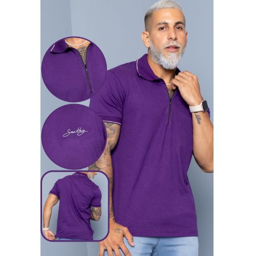 Camisa polo zíper 