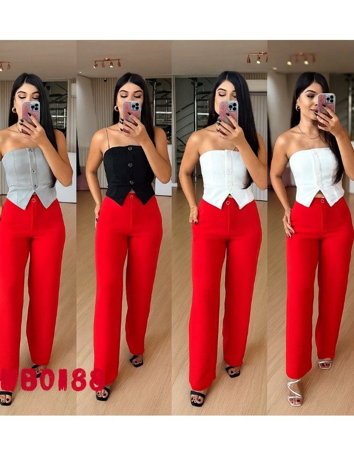 CALÇA WIDE LEG ALFAIATARIA