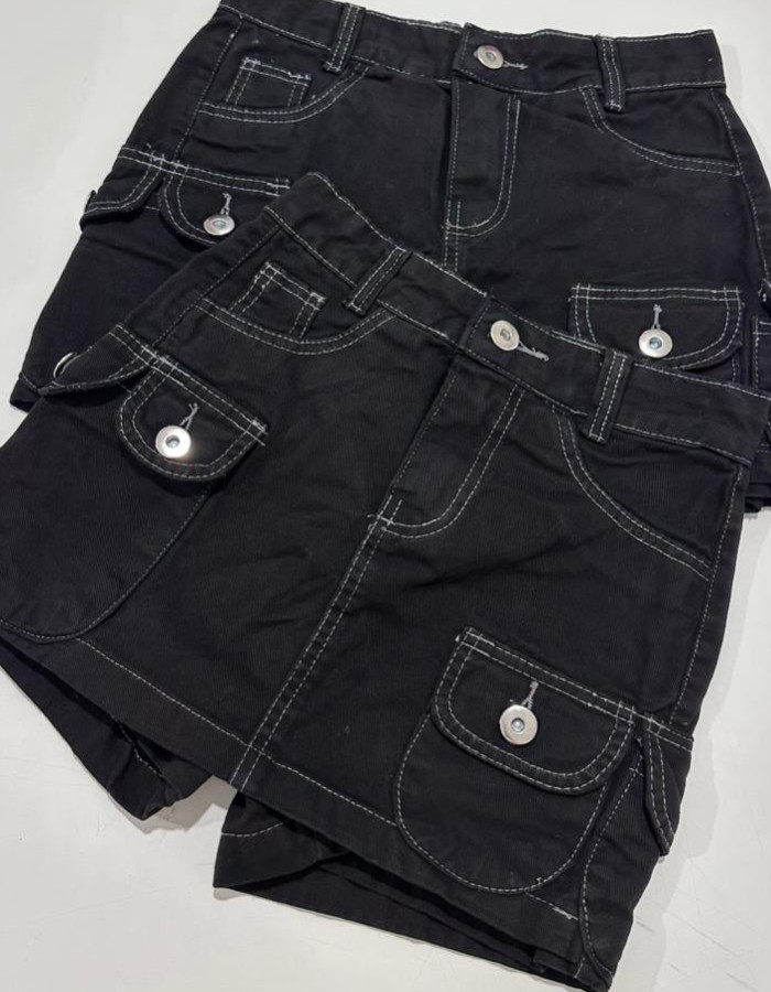 SHORT SAIA BOLSOS REDONDO CARGO (DESGRADEADO)