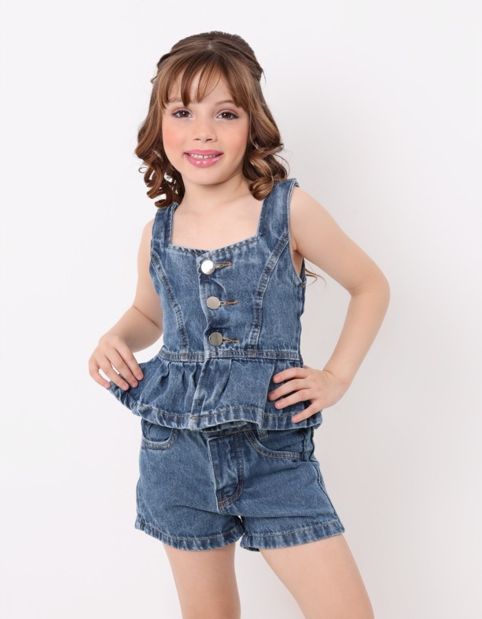 SHORT JEANS INFANTIL DESGRADEADO 