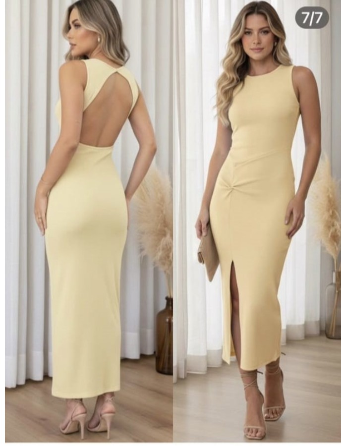 VESTIDO CANELADO