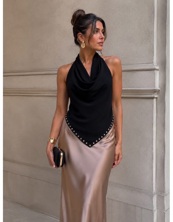 Blusa degage assimétrica  