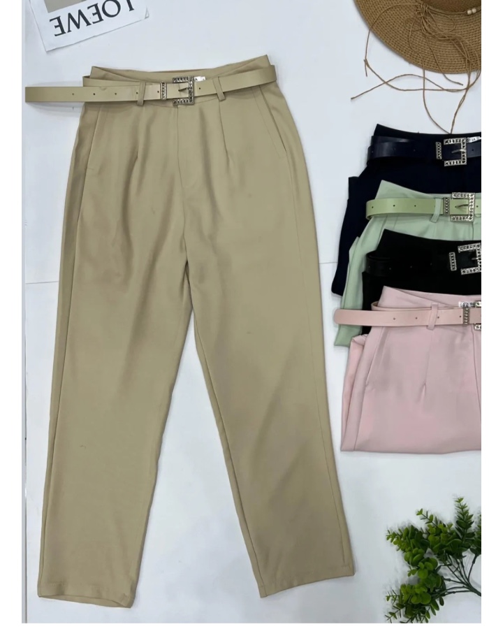 Calça alfaiataria marrant com cinto 