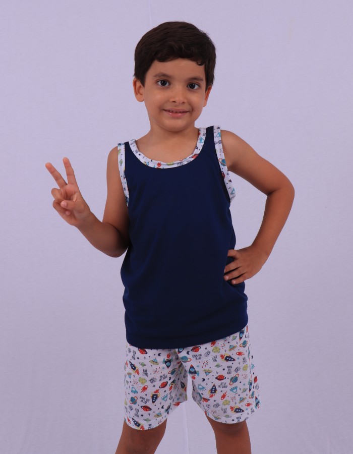 Pijama masculino infantil regata