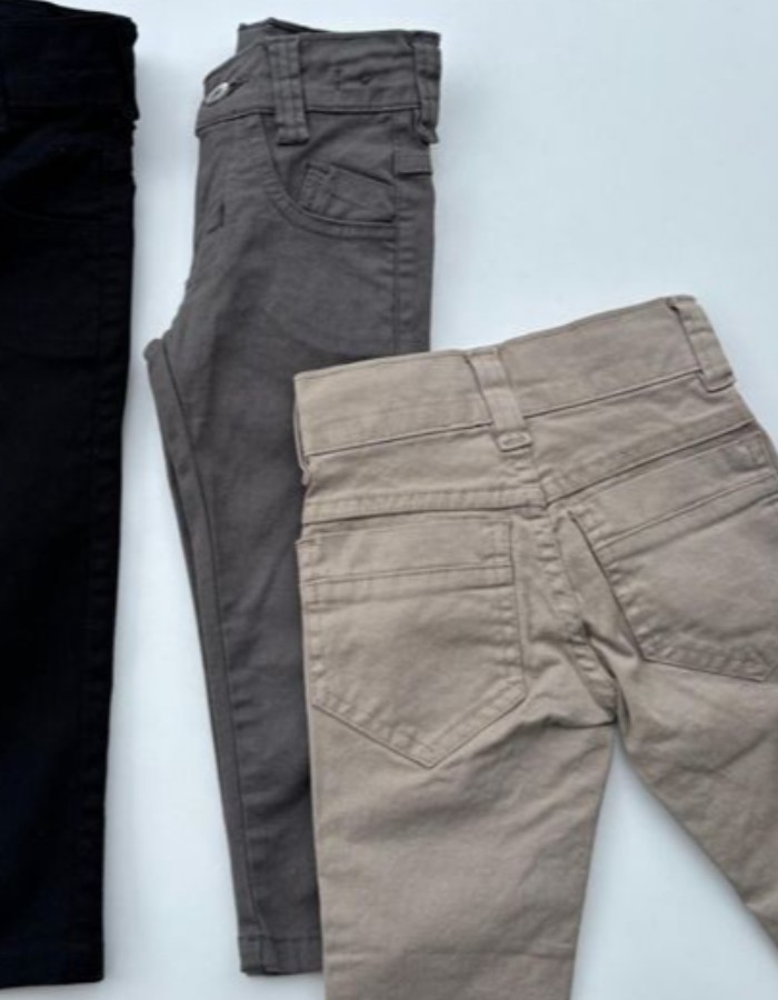 Calça tradicional brim com elastano masculino infantil