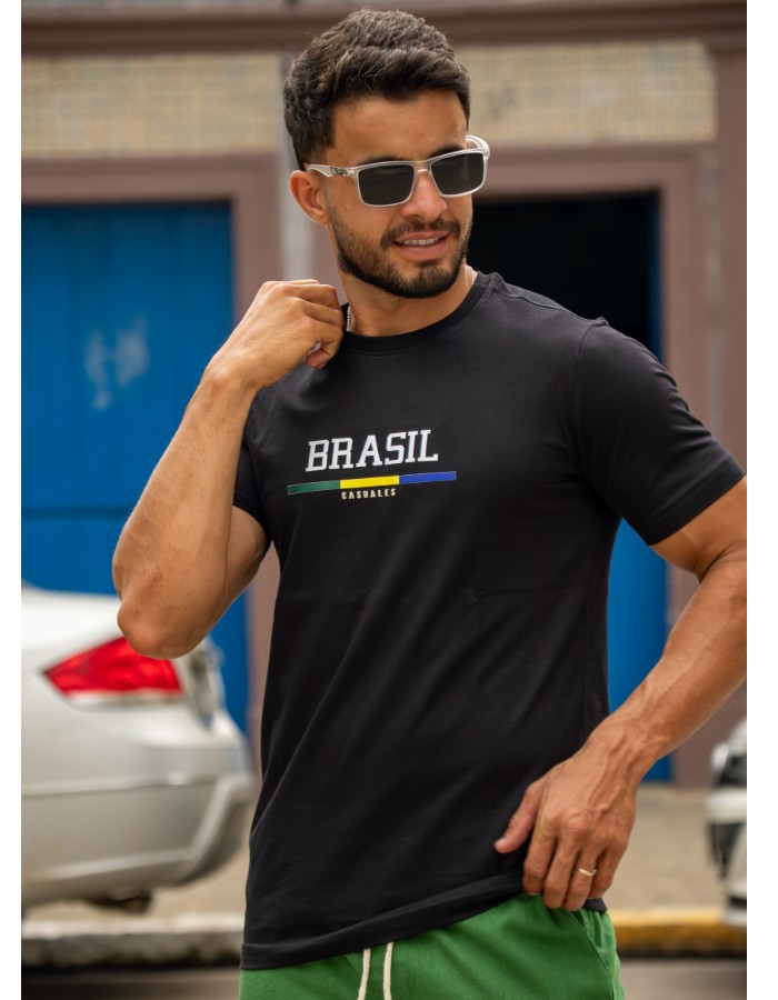 CAMISA DIFERENCIADA - BRASIL 3 LISTRA CORES