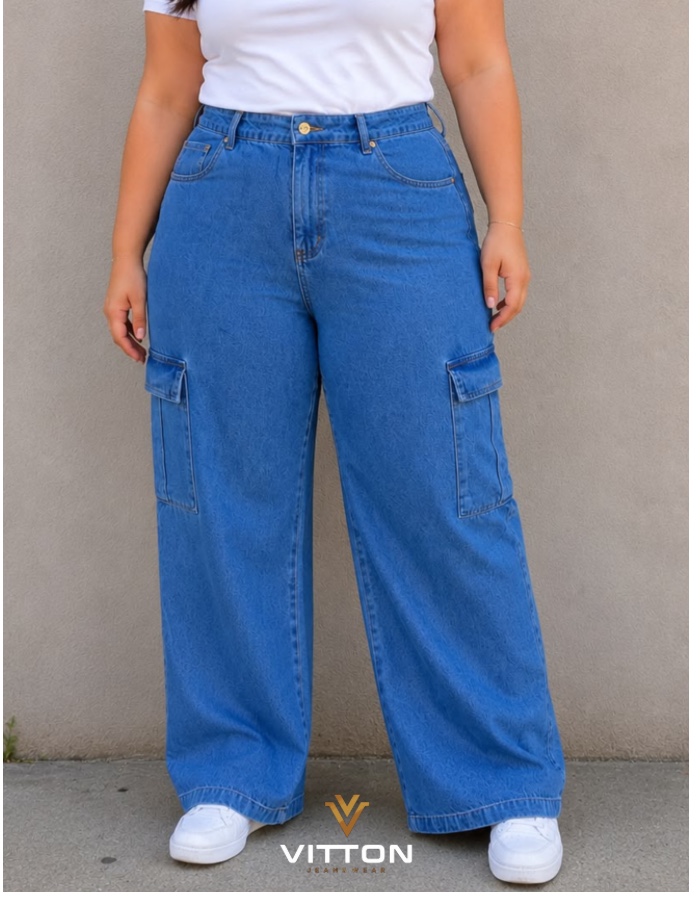CALÇA PLUS SIZE CARGO