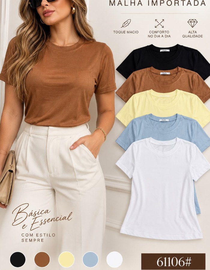 BLUSA TECIDO IMPORTADO DE ALTA QUALIDADE TECNOLÓGICA