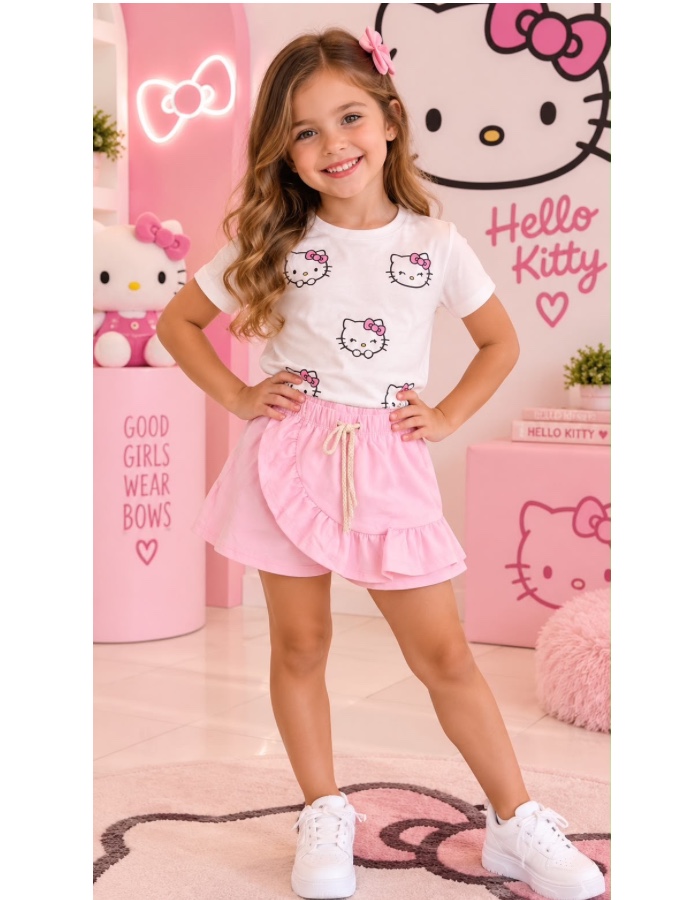 Conjunto hello 100% algodão 