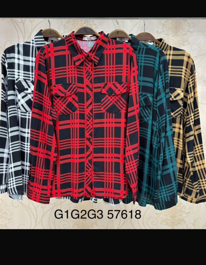 CAMISA XADREZ PLUS TECIDO VISCOSE