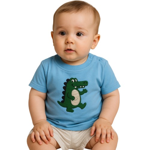 ***** PROMOÇÃO *****   CAMISETA BABY ESTAMPA JACARÉ BORDADO