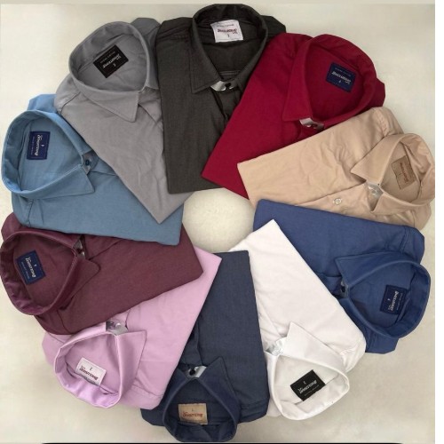 camisa social chambre curta