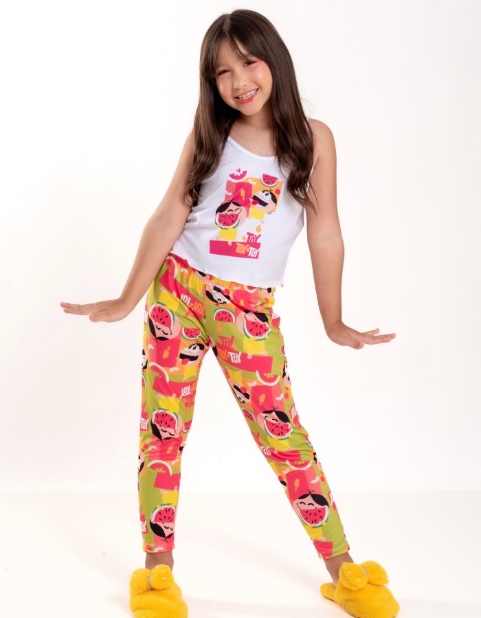 PIJAMA CALÇA E REGATA INFANTIL  0032