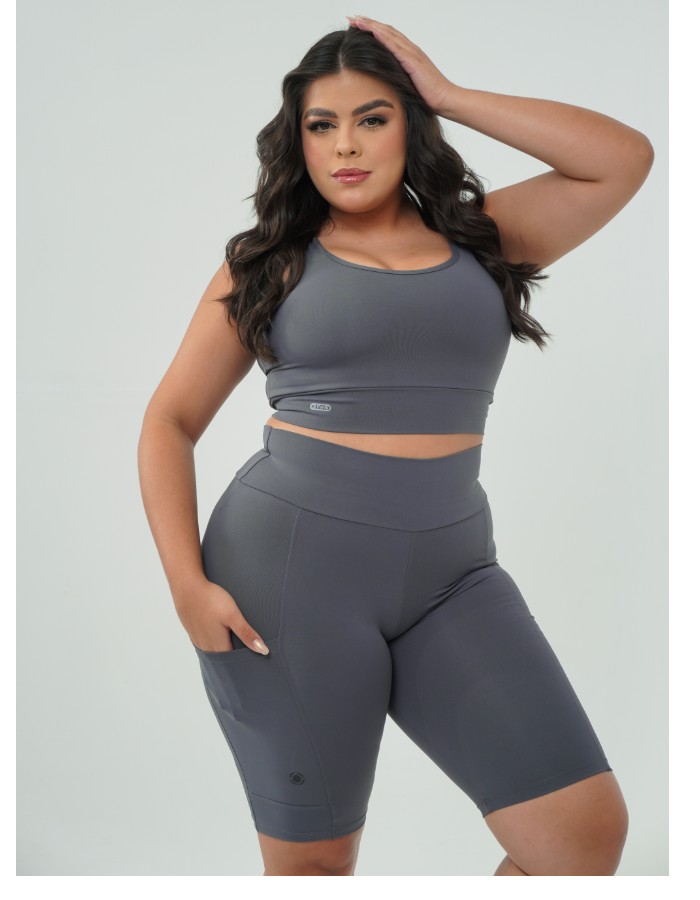 SHORT PEDAL COM BOLSO  POLIAMIDA MAX  