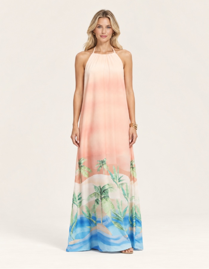 Vestido longo em four way