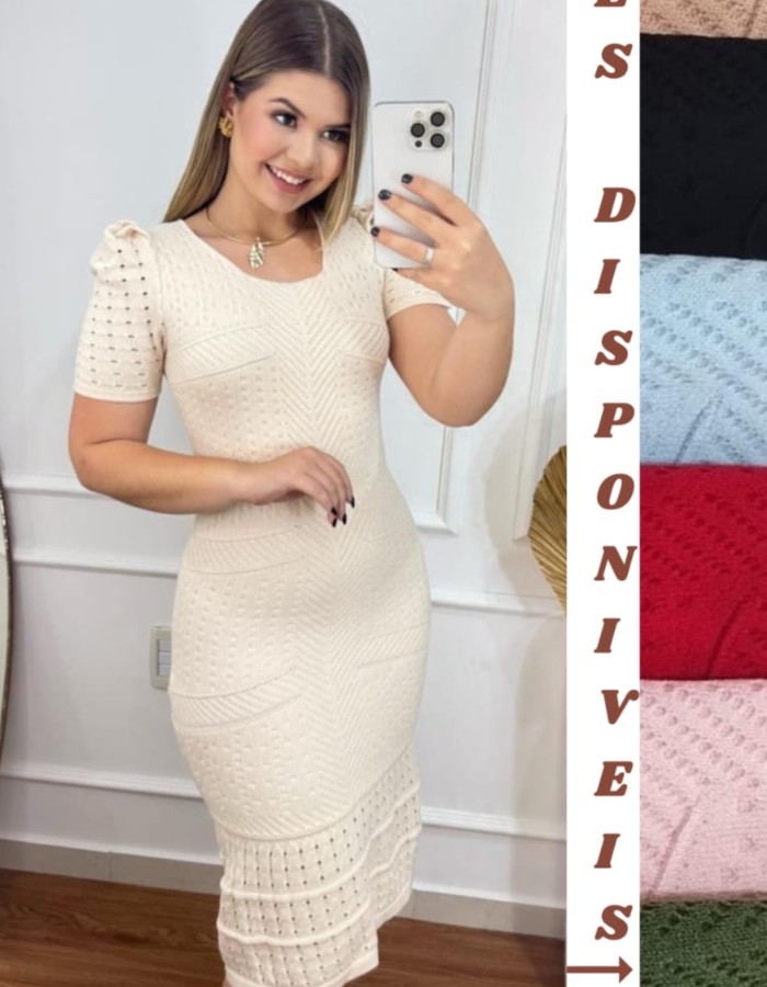 VESTIDO MANGA COM RENDA