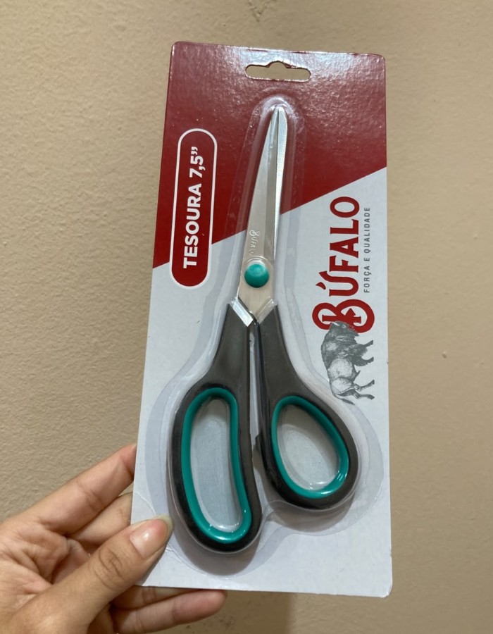 TESOURA BUFALO 7,5'' POLEGADAS - 1 UNIDADE