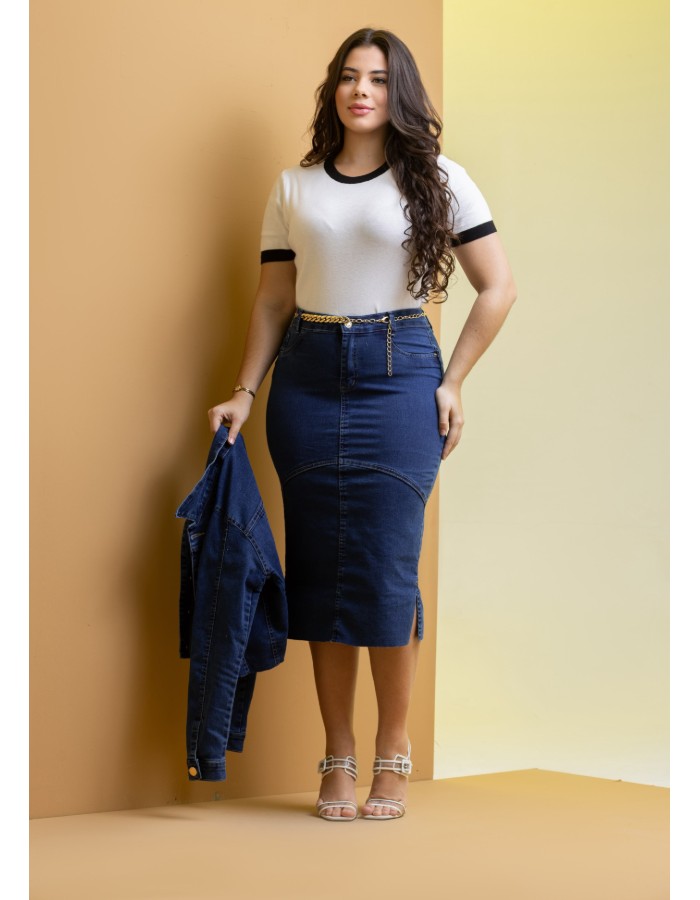 SAIA JEANS COM CORRENTE
