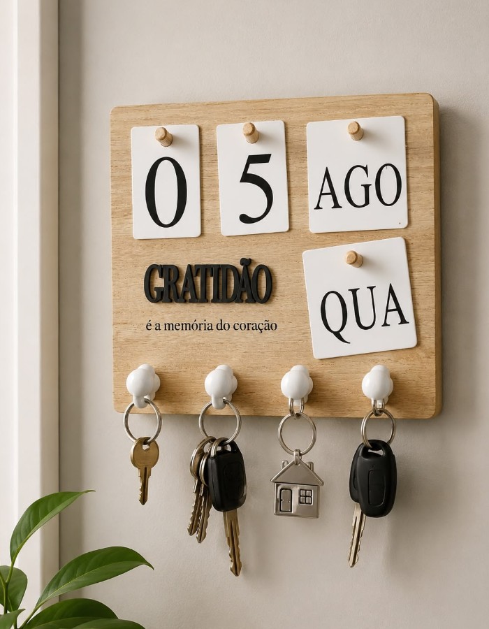 CALENDÁRIO/PORTA CHAVES