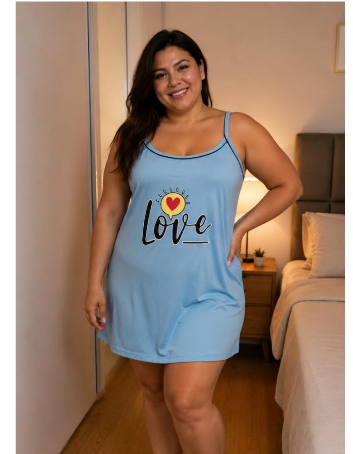 Camisola Alça Fina Plus Size