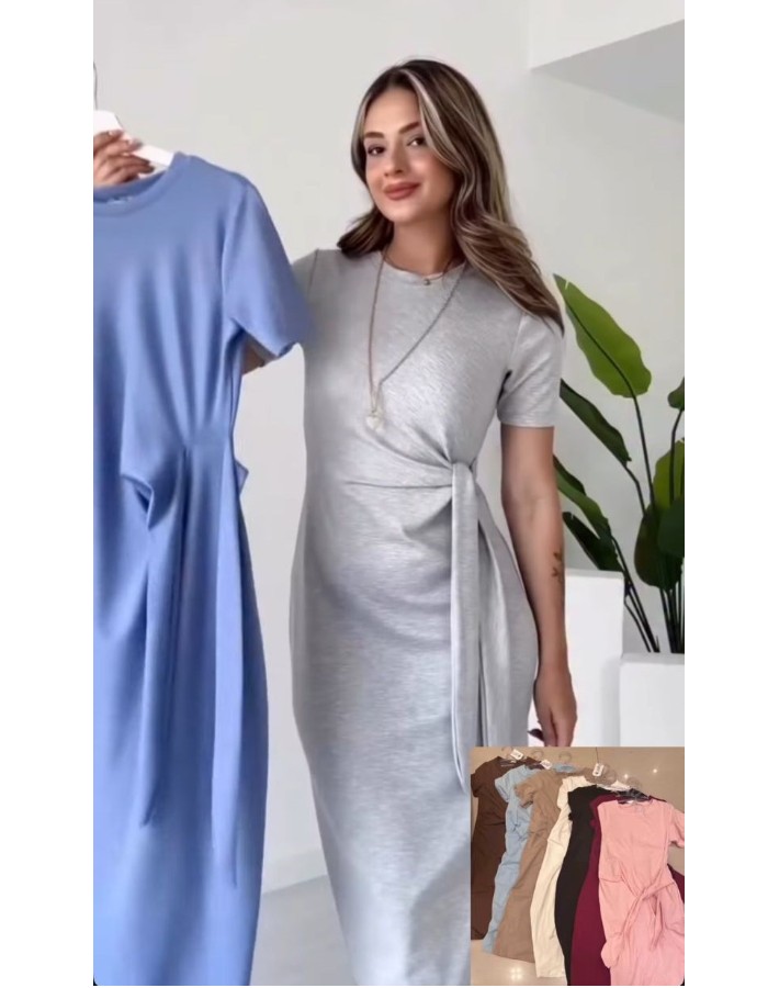 Vestido De Algodão C/Elastano