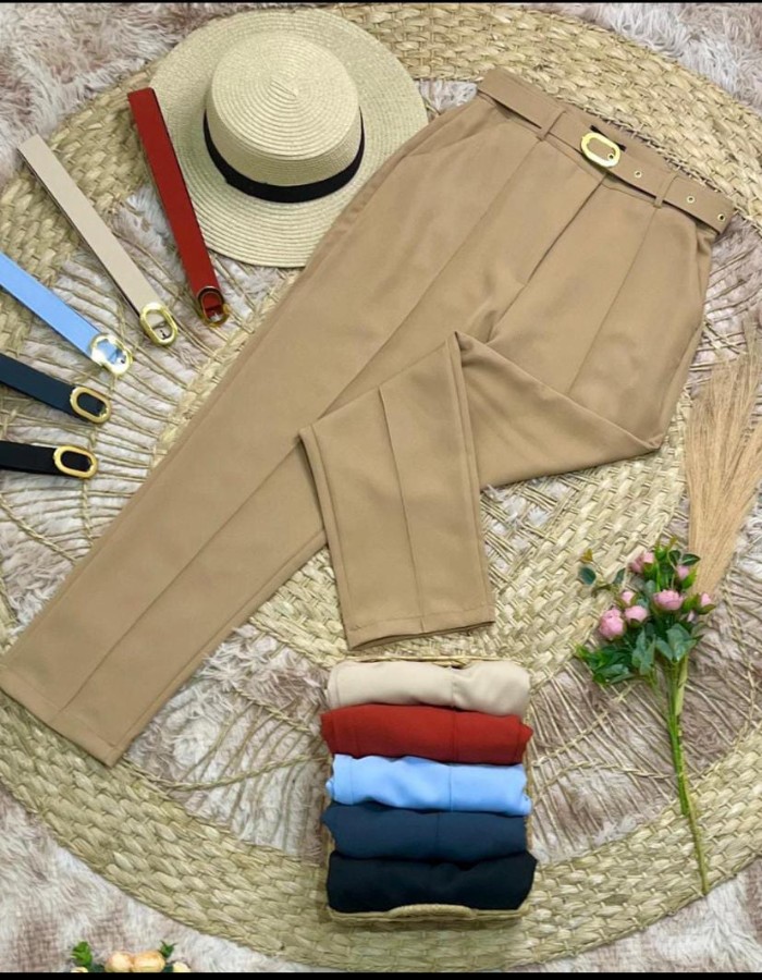 CALÇA ALFAIATARIA COM CINTO COR DA PEÇA 