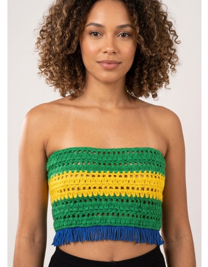 cropped brasil franja