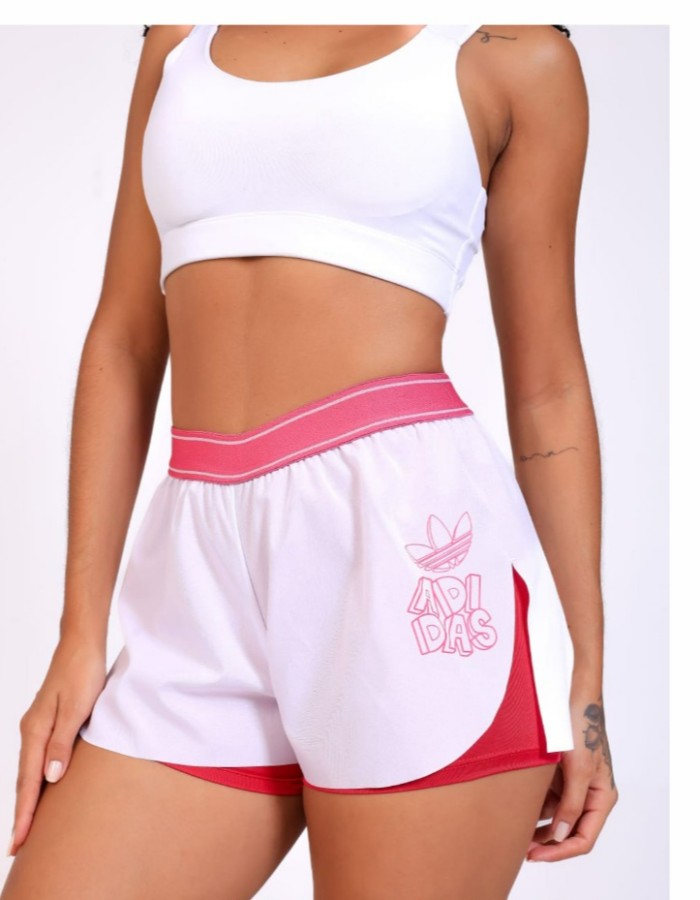 SHORT DUPLO LASER BRANCO ADIDAS