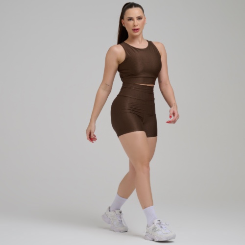 Conjunto de Short MICRO CANELADO REF 40