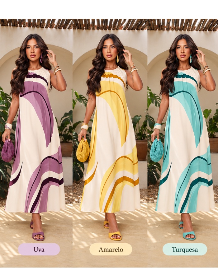 Vestido longo Mavie