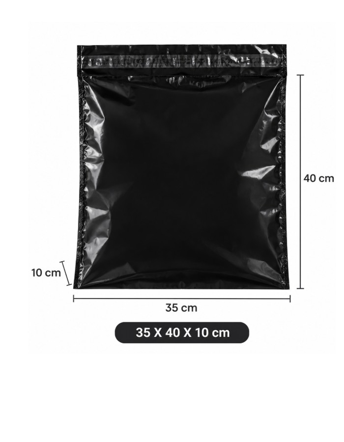 EMALAGEM DE ENVIO PRETO C/ LACRE - C/ 50 UNIDADES 