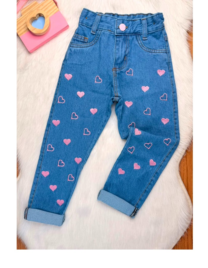 Calça coração ROSA