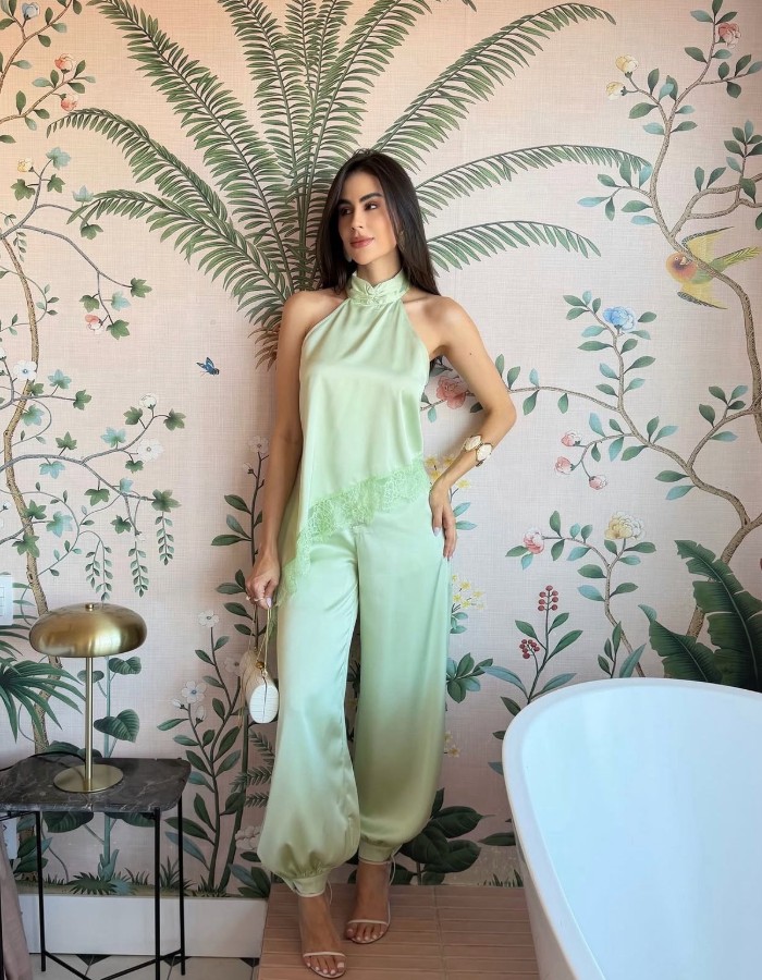 CONJUNTO CALÇA SEDA