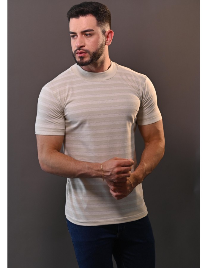  Camisa T-Shirt Gola Alta Mykonos