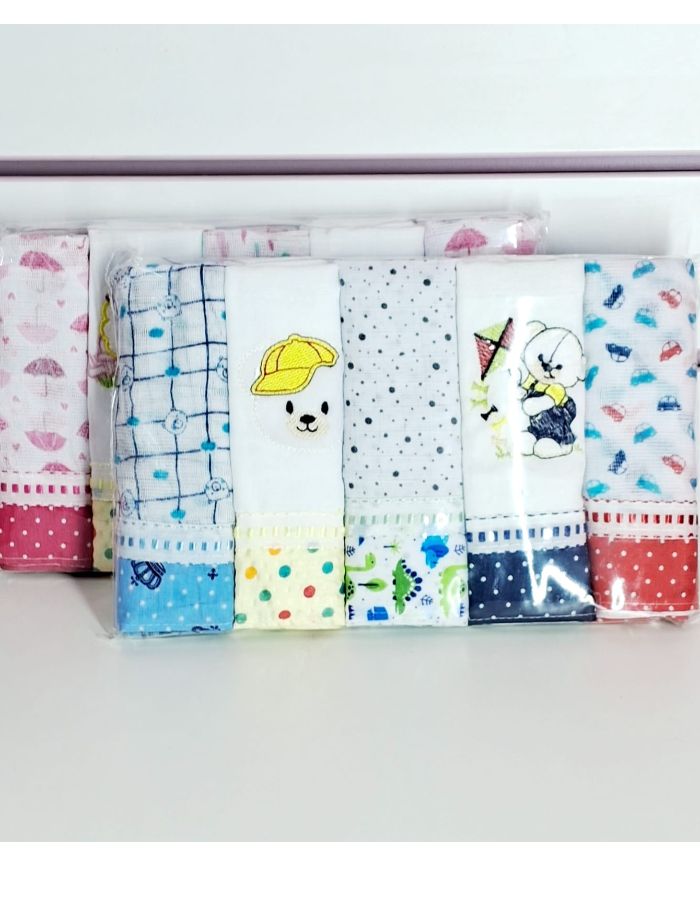 KIT FRALDA BORDADA 5 PEÇAS 70cmX70cm