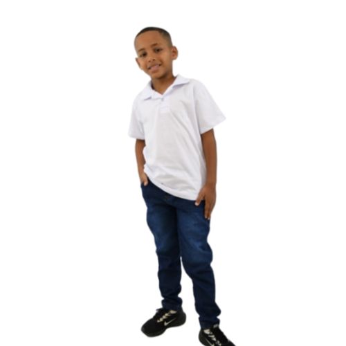 CALÇA JEANS INFANTIL BOLSO TRADICIONAL MASCULINA 