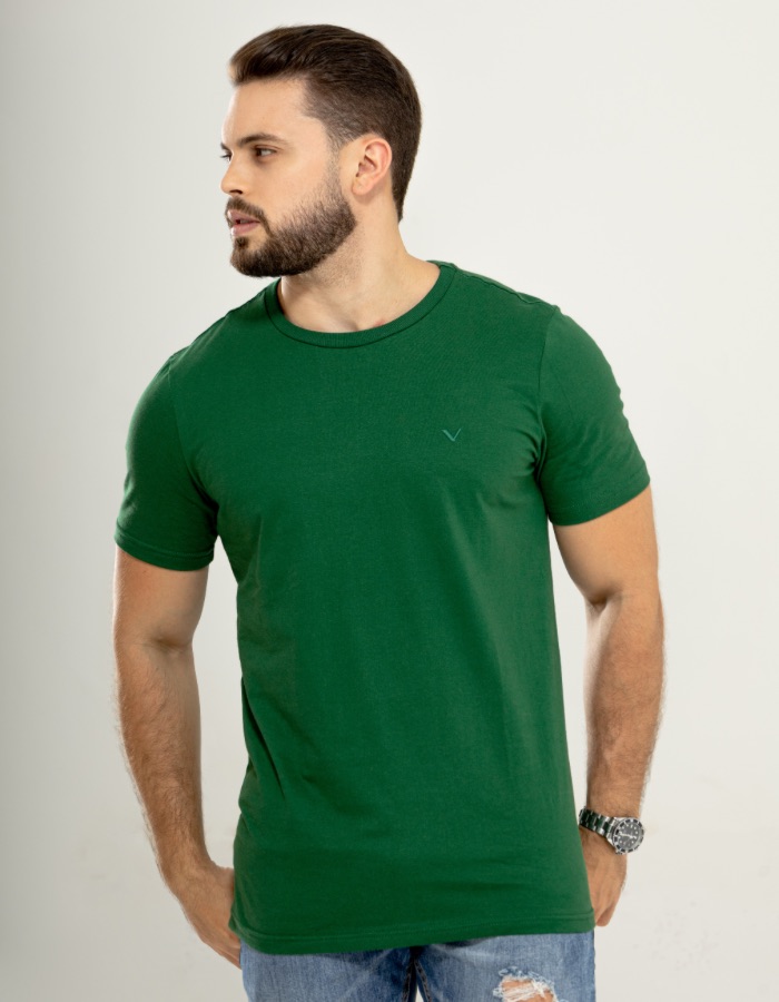 CAMISA VERDE ESCURO 100% ALGODÃO
