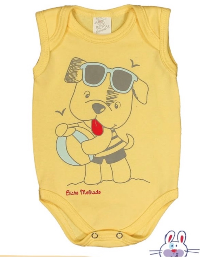 BODY REGATA ESTAMPADO BICHO MOLHADO 