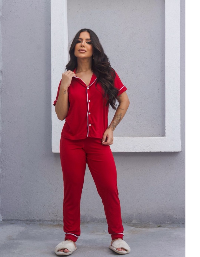 Pijama americano liso 