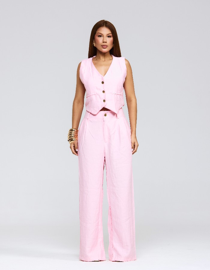 CONJUNTO COLETE E CALÇA ALFAIATARIA