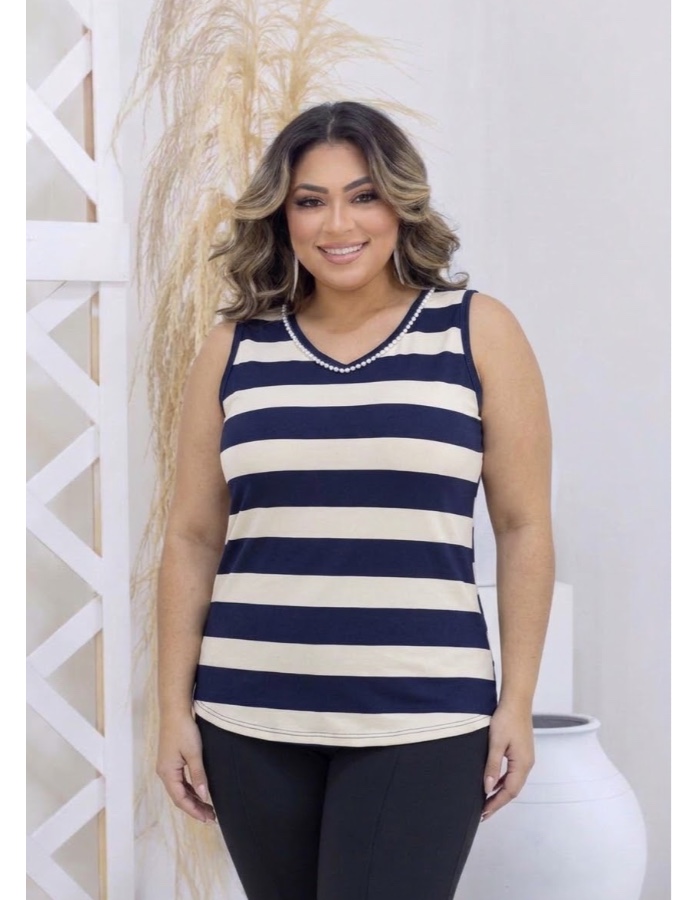 Regata fio torcido listrada.