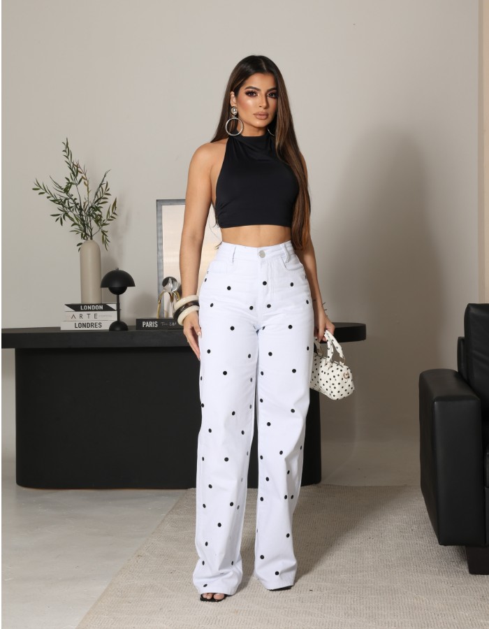 CALÇA FEMININA WIDE LEG 