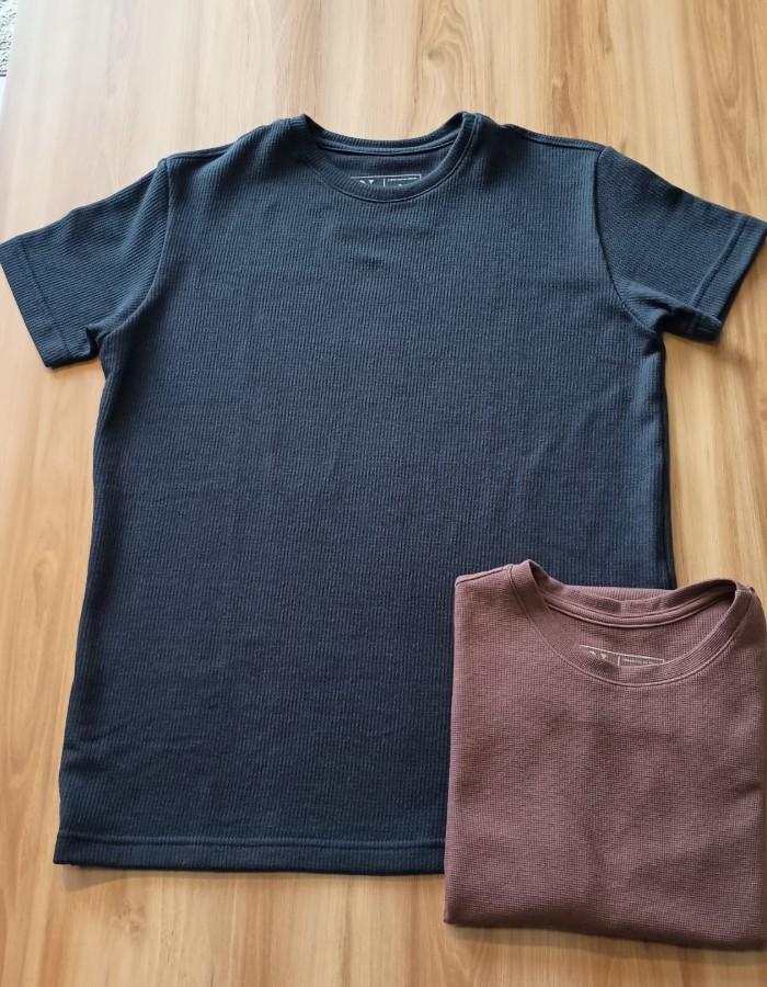 CAMISA T-SHIRT TEXTURIZADA AZUL CAVIAR