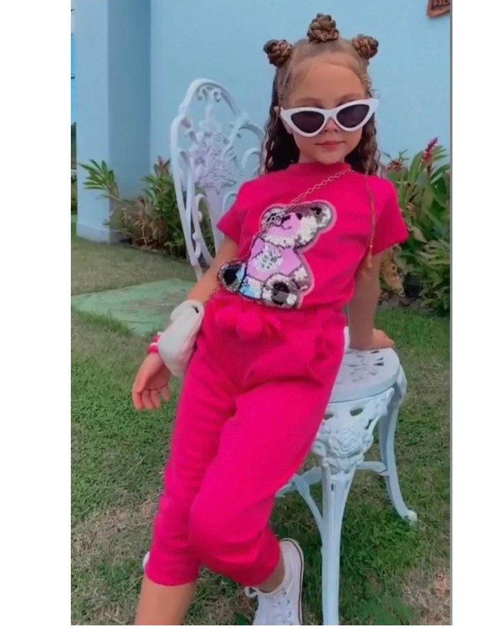 Conjunto Alicia (Blusa com aplicação frontal e Calça Jogger)