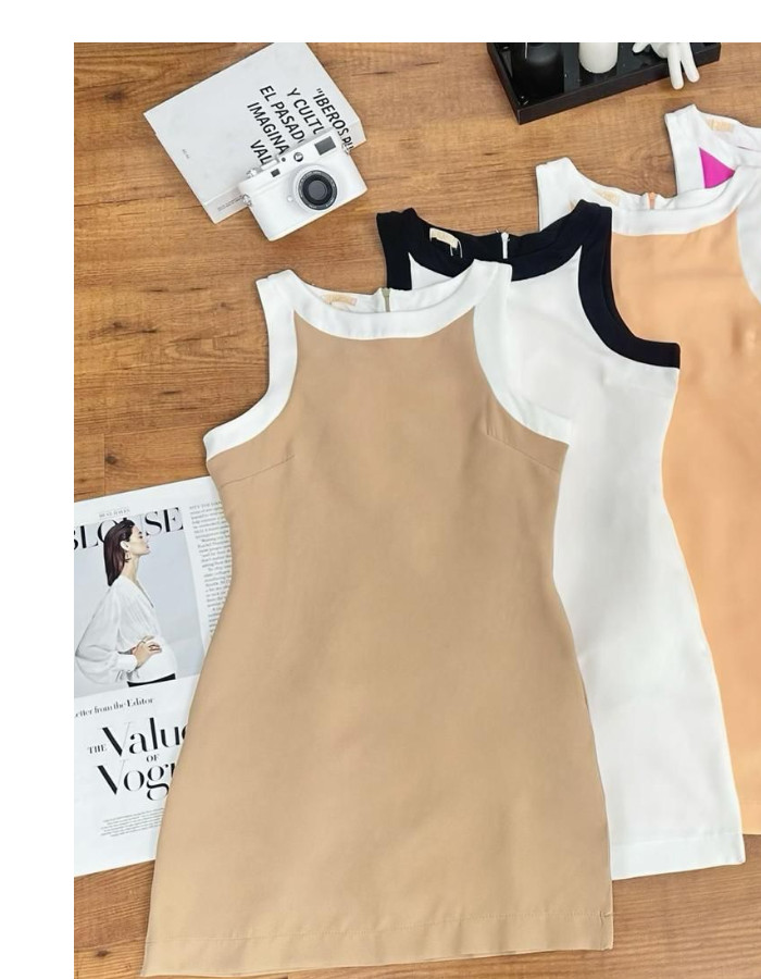 VESTIDO BICOLOR