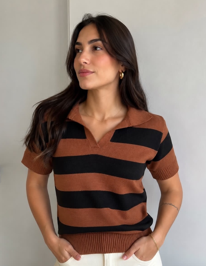 POLO LISTRADA TRICOT