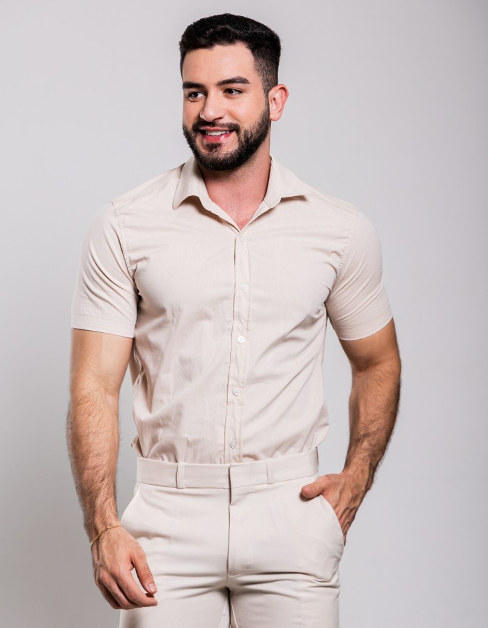 CAMISA M/C MELANGE