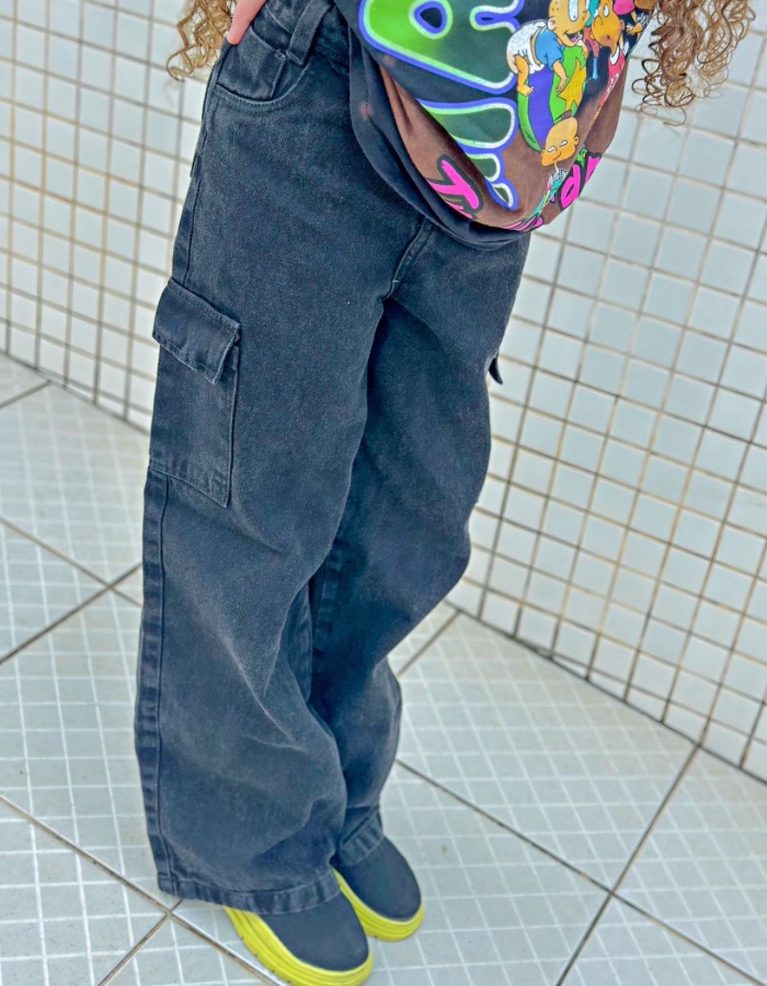 CALÇA CARGO PRETA 