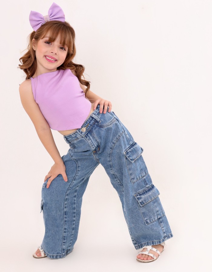 CALÇA JEANS INFANTIL DESGRADEADA