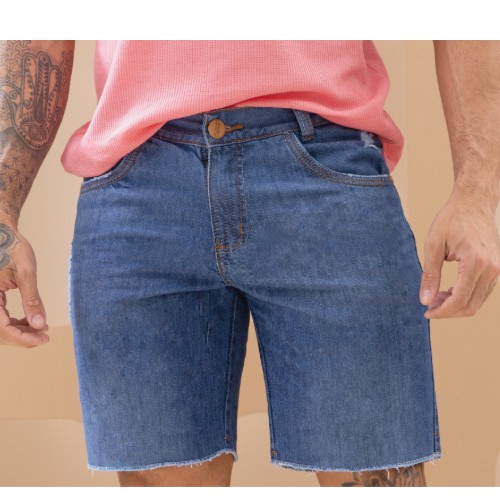 Bermuda jeans conceito extreme lisa